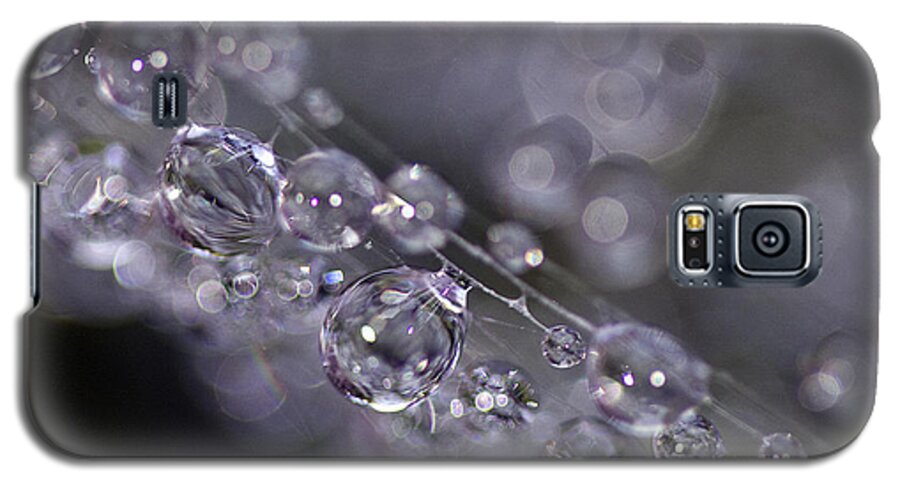 Macro Galaxy S5 Case featuring the photograph Silver Baubles by Rebecca Cozart