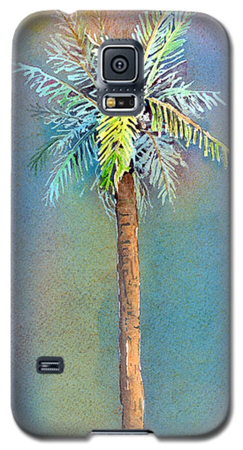 Palm Galaxy S5 Case featuring the painting Simple Palm Tree by Arline Wagner