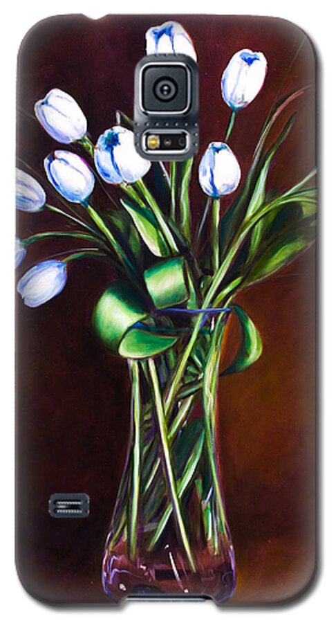 Shannon Grissom Galaxy S5 Case featuring the painting Simply Tulips by Shannon Grissom