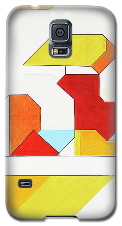 Abstract Galaxy S5 Case featuring the painting Sinfonia della Cena Comunione - Part 4 by Willy Wiedmann