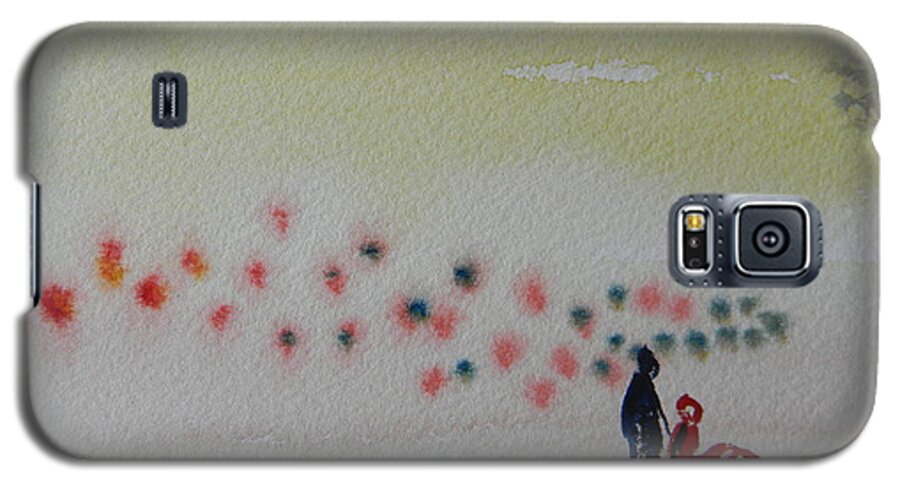 Seasons Galaxy S5 Case featuring the painting Six Seasons Dance Four by Marwan George Khoury