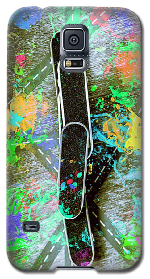 Skateboard Galaxy S5 Case featuring the photograph Skating pop art by Jorgo Photography