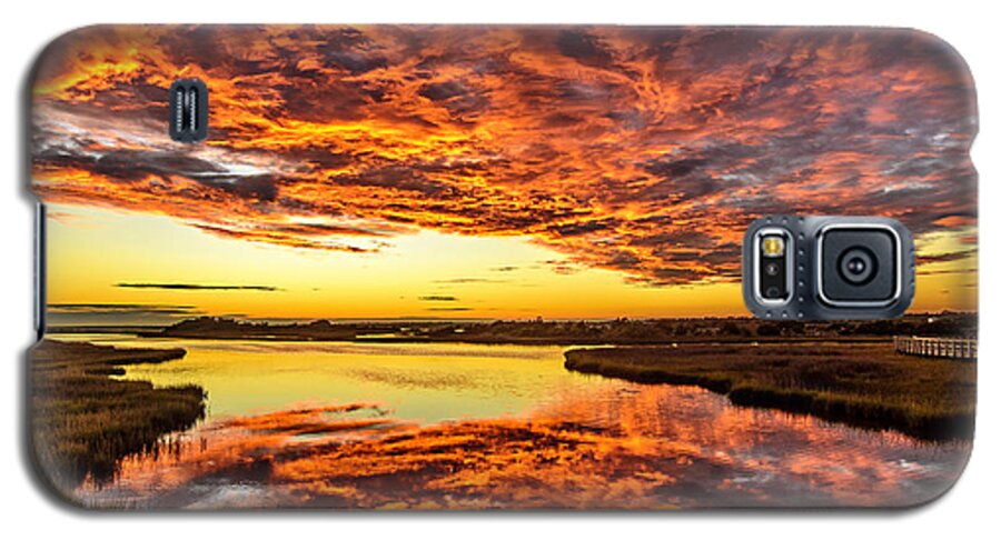 Sunset Galaxy S5 Case featuring the photograph Sky on Fire by DJA Images