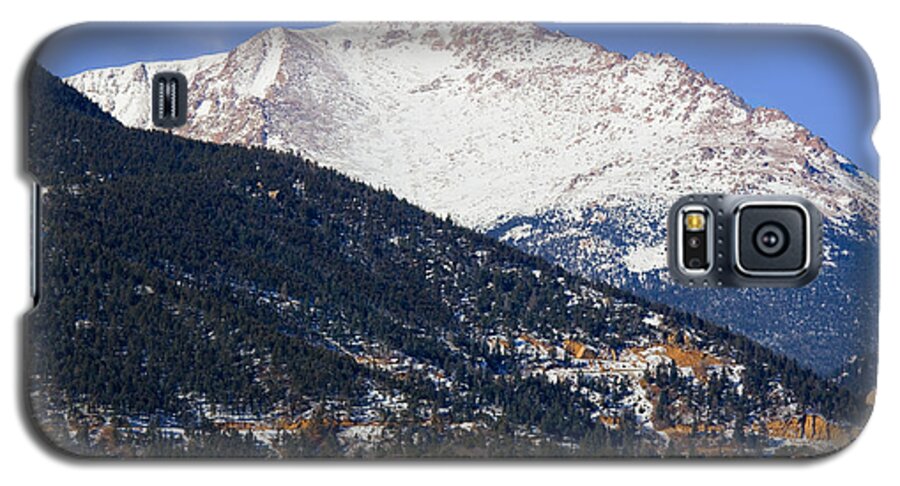 14er Galaxy S5 Case featuring the photograph Snow Capped Pikes Peak in Winter by Steven Krull