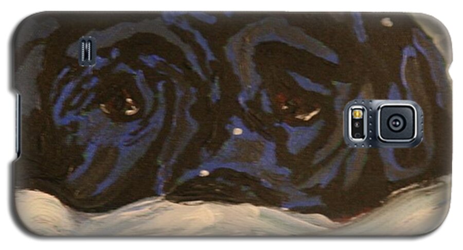 Labrador Retriever Galaxy S5 Case featuring the painting Snow Day by Marilyn Quigley