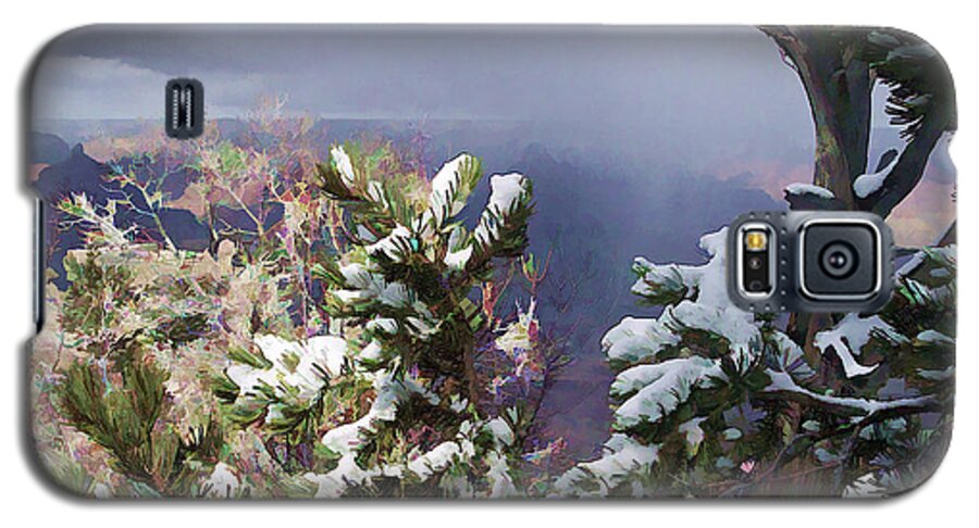 Snow Galaxy S5 Case featuring the photograph Snow in the Canyon by Roberta Byram