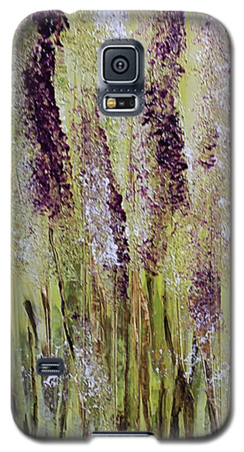 Flower Galaxy S5 Case featuring the painting Softly Swaying by April Burton