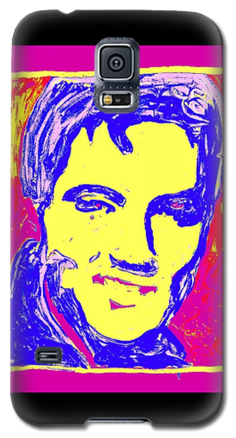 Painted Live At Somarts In Sf Galaxy S5 Case featuring the painting Soma Elvis by Neal Barbosa