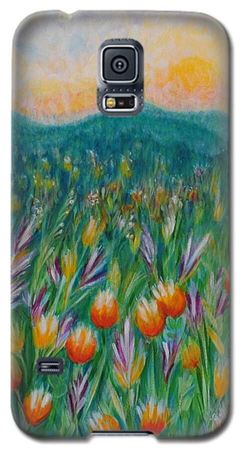 Mountains Galaxy S5 Case featuring the painting Sondrops by Holly Carmichael