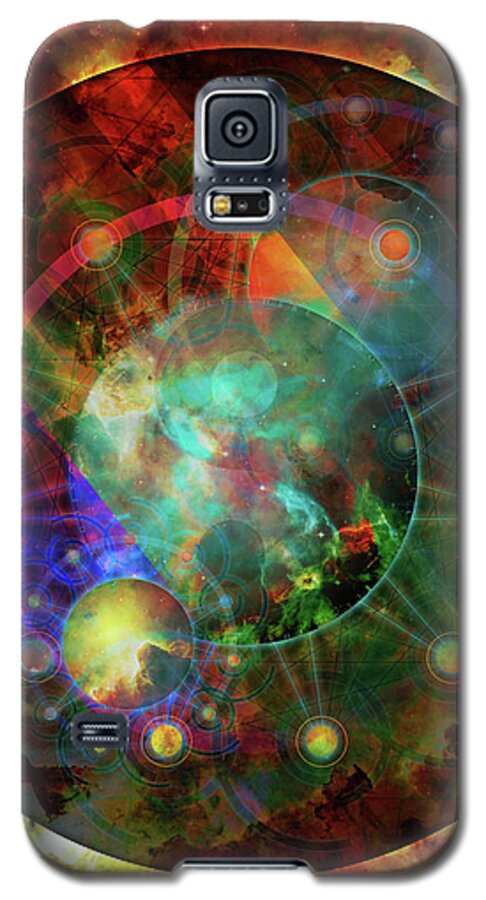 Cosmic Galaxy S5 Case featuring the digital art Sphere of the Unknown by Kenneth Armand Johnson