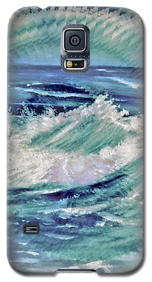 Wave Galaxy S5 Case featuring the digital art Splash by Tracey Lee Cassin