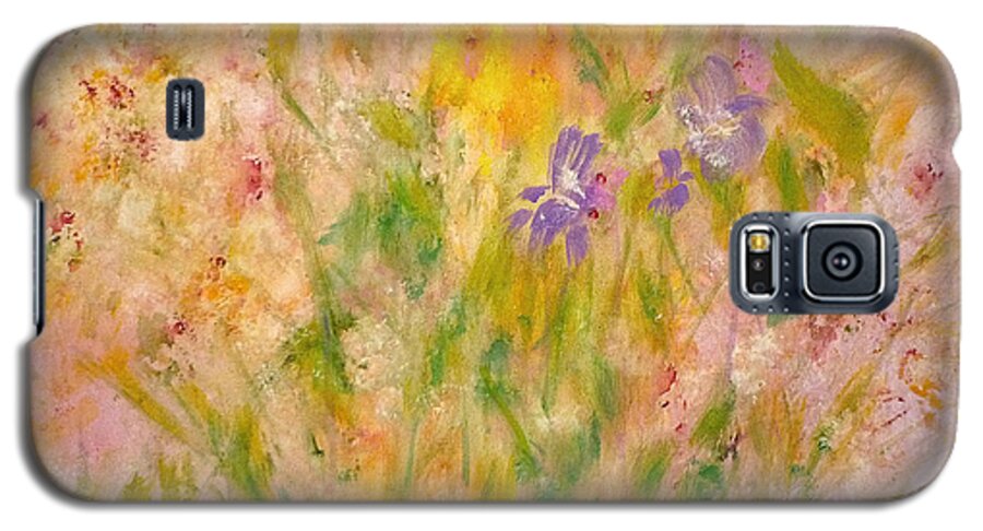Spring Meadow Galaxy S5 Case featuring the painting Spring Meadow by Claire Bull