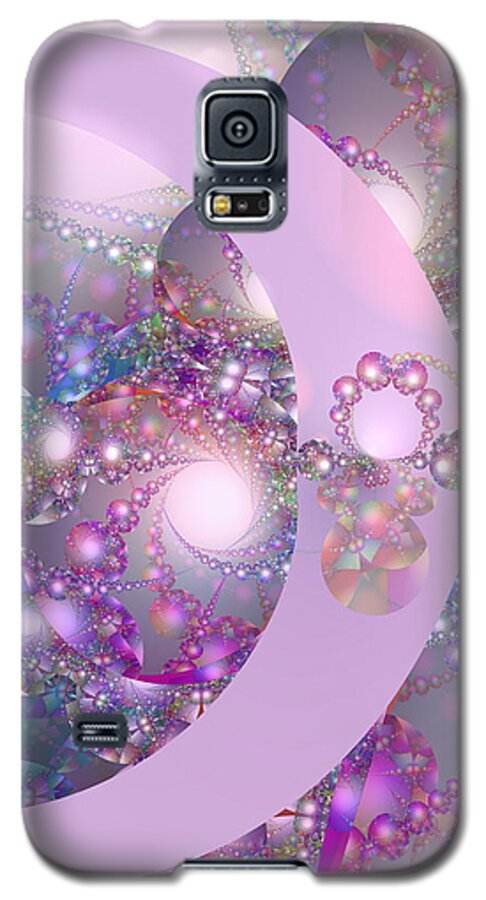 Fractal Galaxy S5 Case featuring the digital art Spring Moon Bubble Fractal by Judi Suni Hall