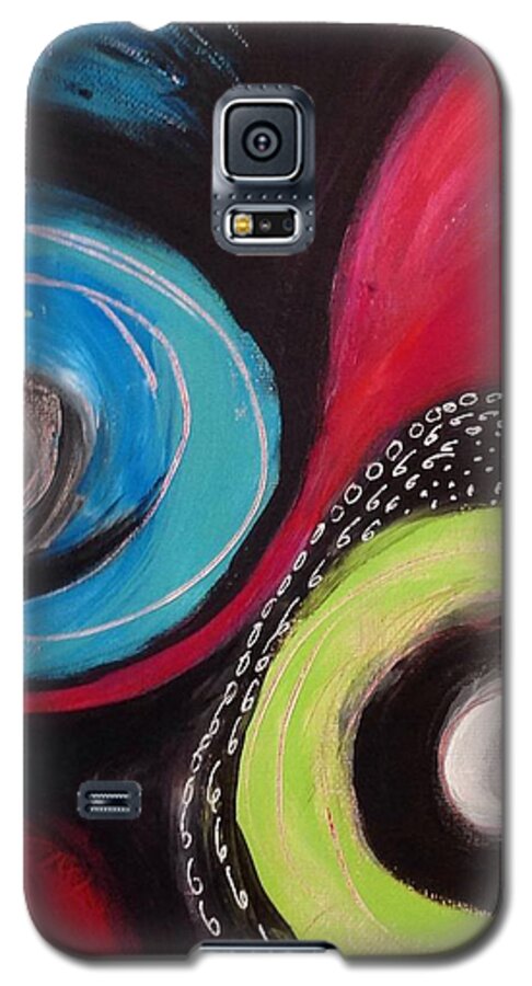  Galaxy S5 Case featuring the painting Squiggles and Wiggles  by Suzzanna Frank