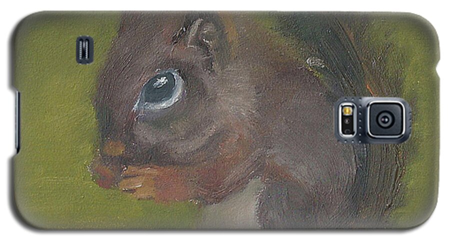 Oil Painting Squirrel Galaxy S5 Case featuring the painting Squirrel by Jessmyne Stephenson