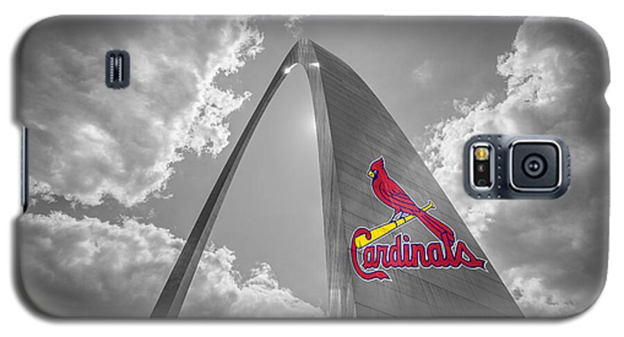 Cardinals Galaxy S5 Case featuring the photograph St. Louis Cardinals Busch Stadium Gateway Arch 1 by David Haskett II