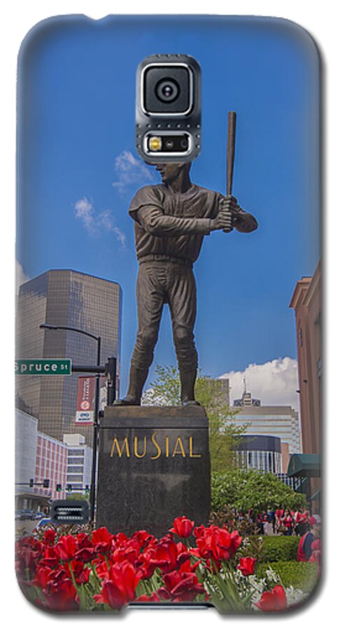 Cardinals Galaxy S5 Case featuring the photograph St. Louis Cardinals Busch Stadium Stan Musial Roses by David Haskett II