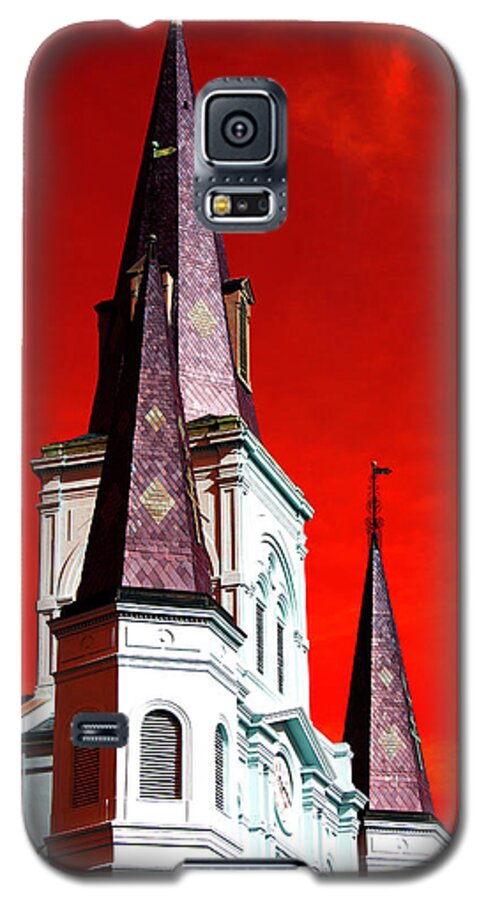 St. Louis Cathedral Towers Pop Art Galaxy S5 Case featuring the photograph St. Louis Cathedral Towers Pop Art 2009 by John Rizzuto