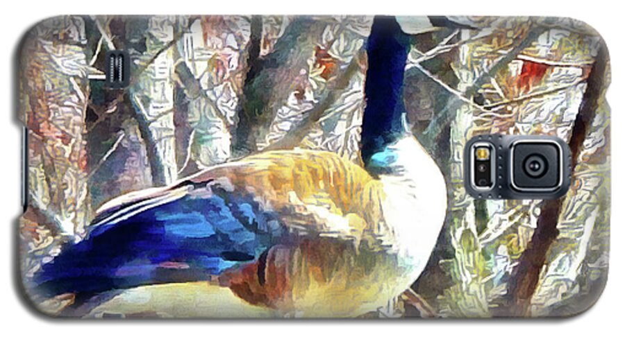 Canada Goose Galaxy S5 Case featuring the digital art Standing Sentry by Leslie Montgomery