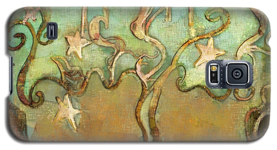 Tree Galaxy S5 Case featuring the tapestry - textile Star Tree by Carrie Joy Byrnes