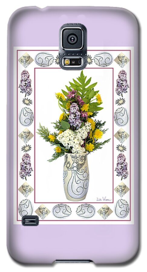 Vase By Lise Winne Galaxy S5 Case featuring the photograph Star Vase with a Bouquet From Heaven by Lise Winne