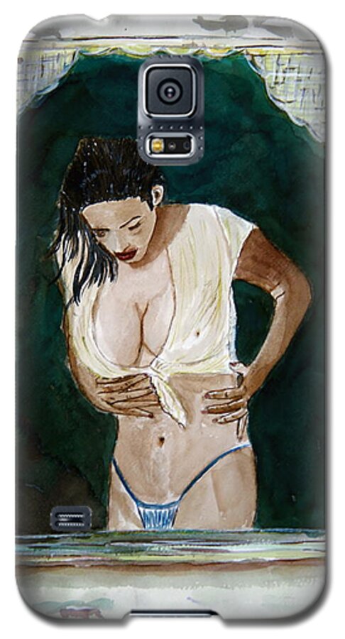 Nude Framed Prints Galaxy S5 Case featuring the photograph Staring At/// by Shlomo Zangilevitch