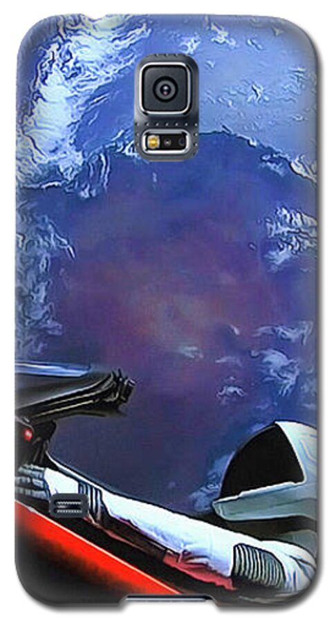 Starman Galaxy S5 Case featuring the photograph Starman in Tesla with planet earth by SpaceX