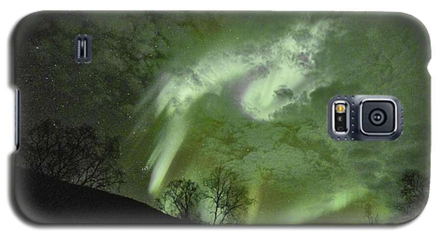 Sky Galaxy S5 Case featuring the photograph Stars, Clouds and Northern Lights by Pekka Sammallahti