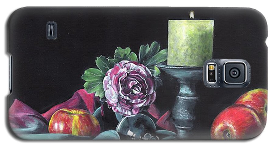 Still Life Galaxy S5 Case featuring the painting Still life with candle by John Neeve