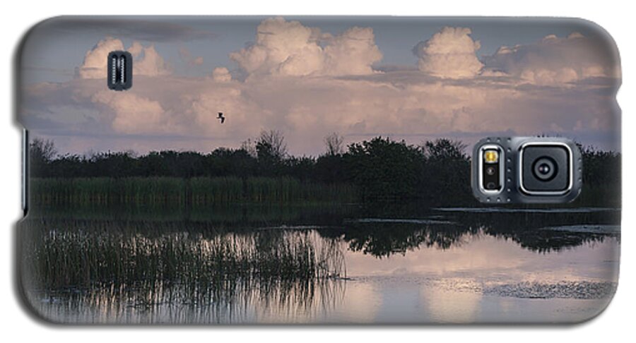 Colorful Galaxy S5 Case featuring the photograph Storm at sunrise over the wetlands by David Watkins