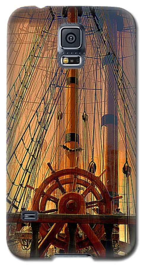 Ship Galaxy S5 Case featuring the photograph Storm Ship of Old by Lori Seaman