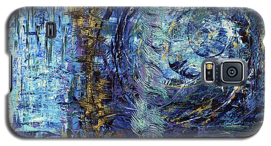 Latex Galaxy S5 Case featuring the painting Storm Spirits by Cathy Beharriell