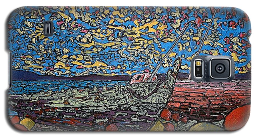 Sea Galaxy S5 Case featuring the painting Stranded In St Andrews NB by Michael Graham