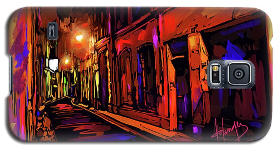 Avignon Galaxy S5 Case featuring the painting Street in Avignon, France by DC Langer