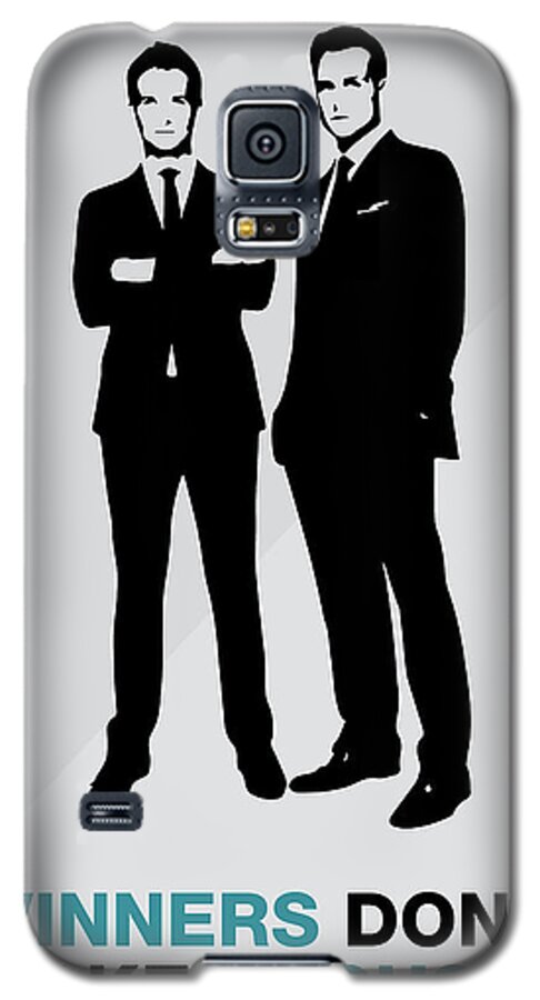Suits Galaxy S5 Case featuring the painting Suits TV Show Poster Harvey Quote - Winners Don't Make Excuses by Beautify My Walls