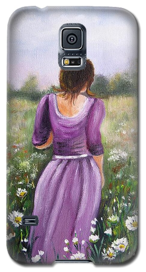 Meadow Galaxy S5 Case featuring the painting Summer Afternoon by Vesna Martinjak