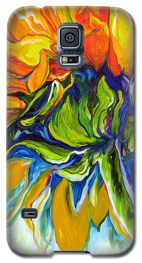 Flower Galaxy S5 Case featuring the painting Sunflower Day by Marcia Baldwin