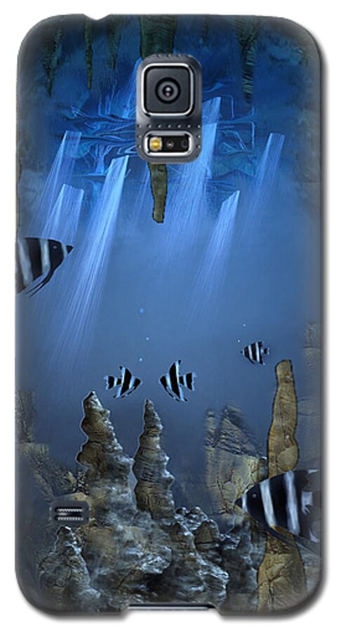 Digital Art Galaxy S5 Case featuring the digital art Sunlight From Above by Artful Oasis