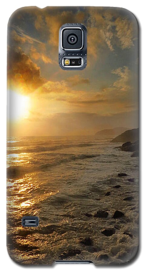 Sunrise Galaxy S5 Case featuring the photograph Sunrise by the Rocks by Metaphor Photo