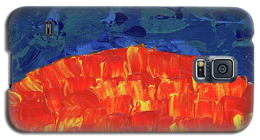 Sun Galaxy S5 Case featuring the painting Sunrise Sunset 5 by Diane Thornton