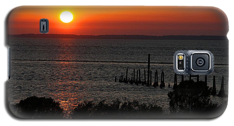 Sunset Galaxy S5 Case featuring the photograph Sunset at St.Marks NWF by Barbara Bowen