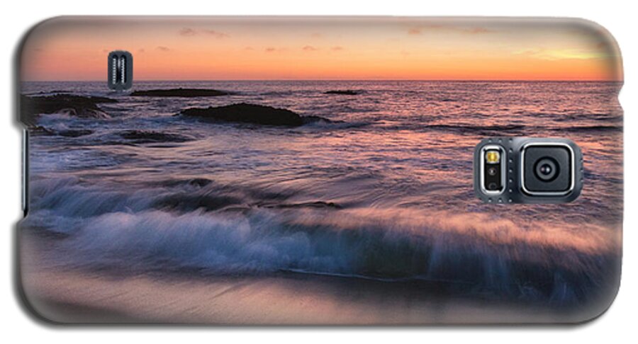 Beach Galaxy S5 Case featuring the photograph Sunset Surf by Brandon Bonafede