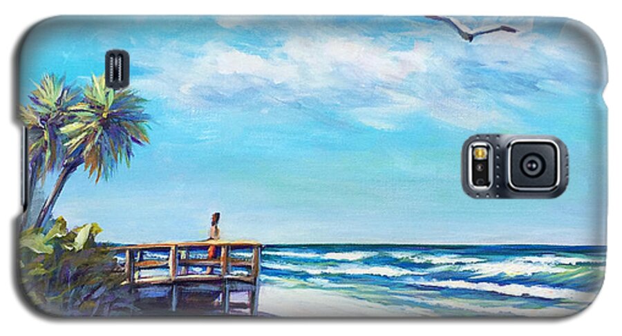 Beach Galaxy S5 Case featuring the painting Surf Watch by Gretchen Ten Eyck Hunt