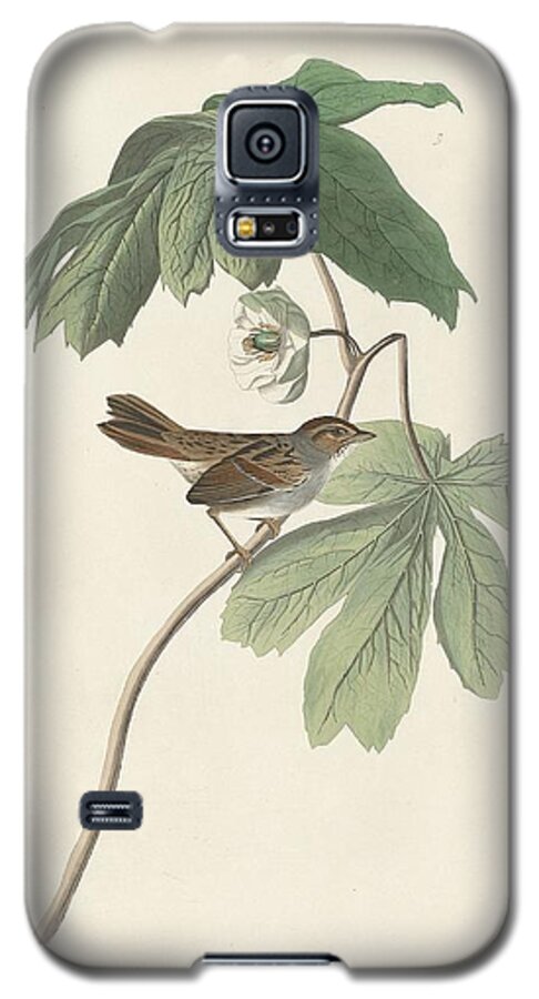 Audubon Galaxy S5 Case featuring the drawing Swamp Sparrow by Dreyer Wildlife Print Collections 
