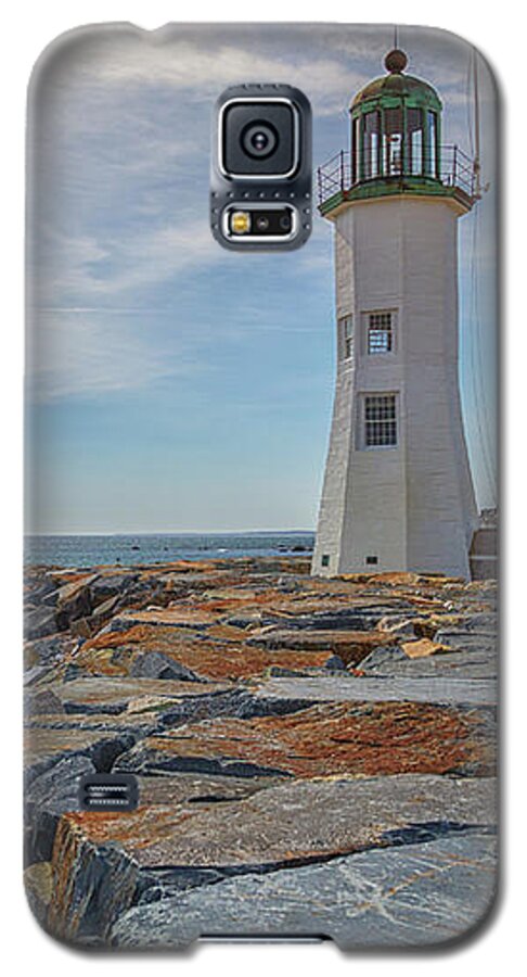 Swirling Clouds At Scituate Lighthouse Galaxy S5 Case featuring the photograph Swirling Clouds at Scituate Lighthouse by Brian MacLean