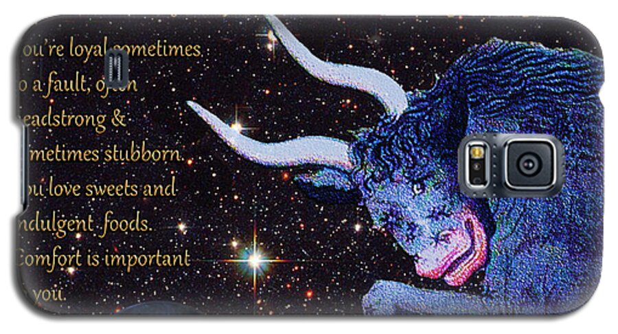 Taurus Galaxy S5 Case featuring the digital art Taurus Birthday Zodiac Astrology by Michele Avanti