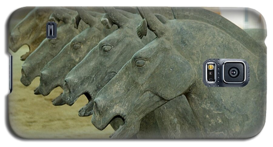 China Galaxy S5 Case featuring the photograph Terra Cotta Horses by R Thomas Berner