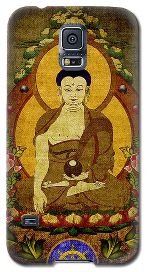 Buddha Galaxy S5 Case featuring the drawing Thangka painting by Alexa Szlavics