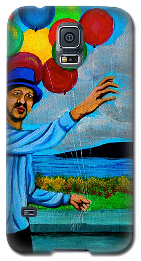 Balloon Galaxy S5 Case featuring the painting The Balloon Vendor by Cyril Maza