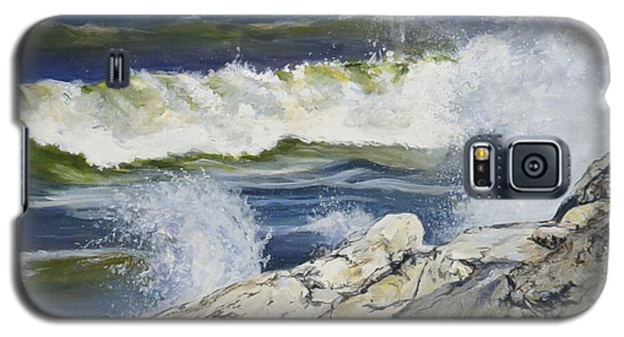 Water Galaxy S5 Case featuring the painting The Break by William Brody